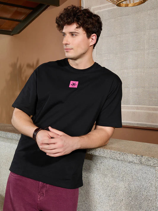 Men Loose Fit Black Oversized Fit T Shirt Designed for Style, Versatility, and Relaxed Daily Comfort
