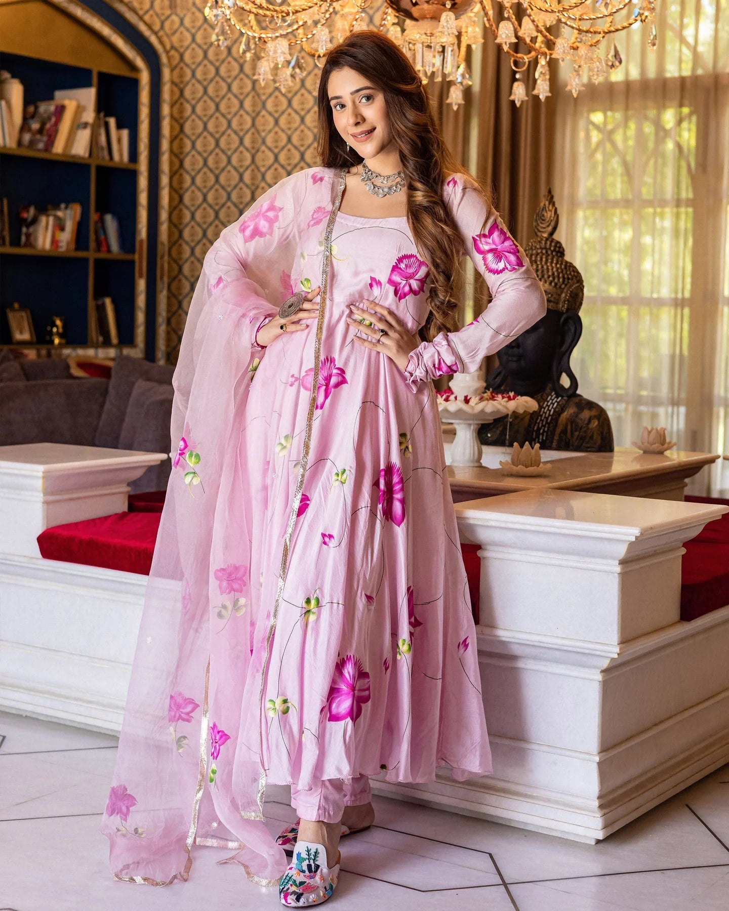 Traditional Handcrafted Suit Set with Graceful Dupatta Perfect for Cultural Events