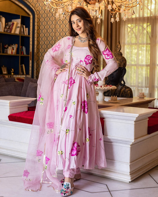 Traditional Handcrafted Suit Set with Graceful Dupatta Perfect for Cultural Events