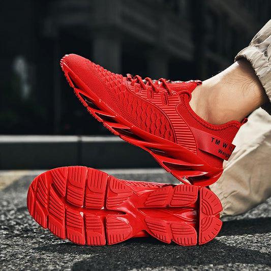 Everyday Wear Men’s Plus Size Lightweight Fly Woven Casual Sports Shoes with Modern Urban Styling