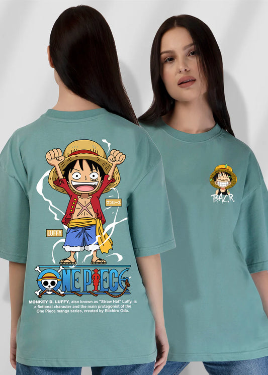 Stylish Oversized T-Shirt for Women Featuring Luffy from One Piece