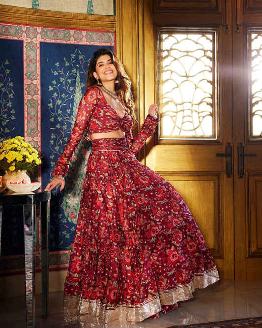 Designer Chanderi Lehenga Set for Bridesmaids, Parties & Ethnic Celebrations