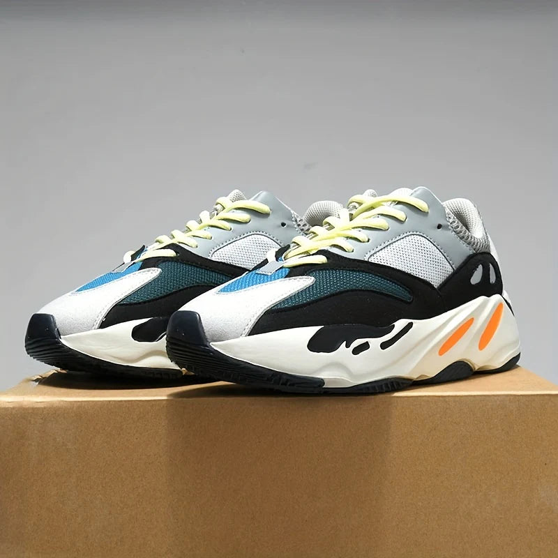 Comfortable Breathable Mesh Sneakers for Men with Chunky Sole Design
