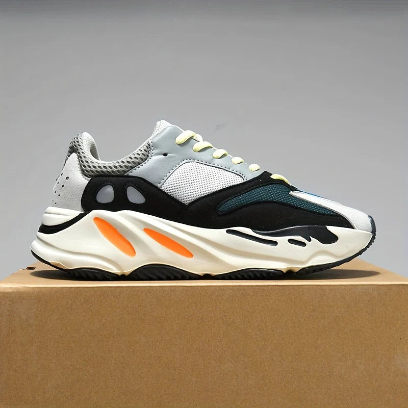 Comfortable Breathable Mesh Sneakers for Men with Chunky Sole Design