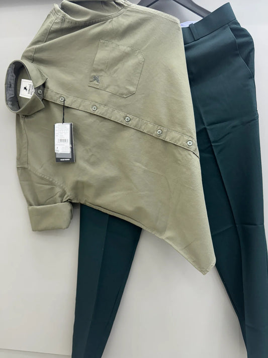 Premium Cotton Oxford Shirt with Comfortable Formal Pant Ideal for Workwear and Events