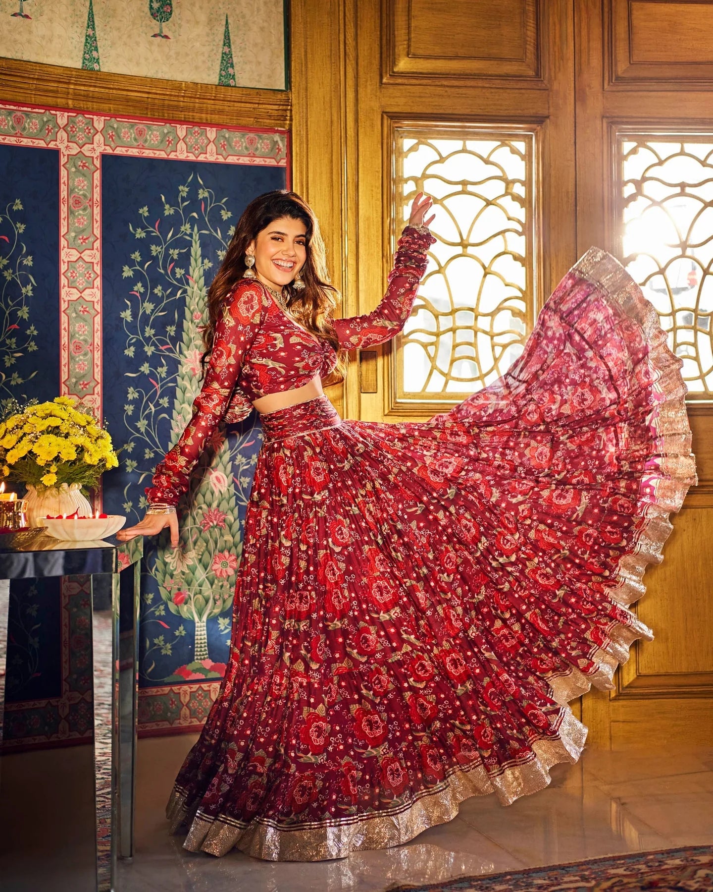 Designer Chanderi Lehenga Set for Bridesmaids, Parties & Ethnic Celebrations