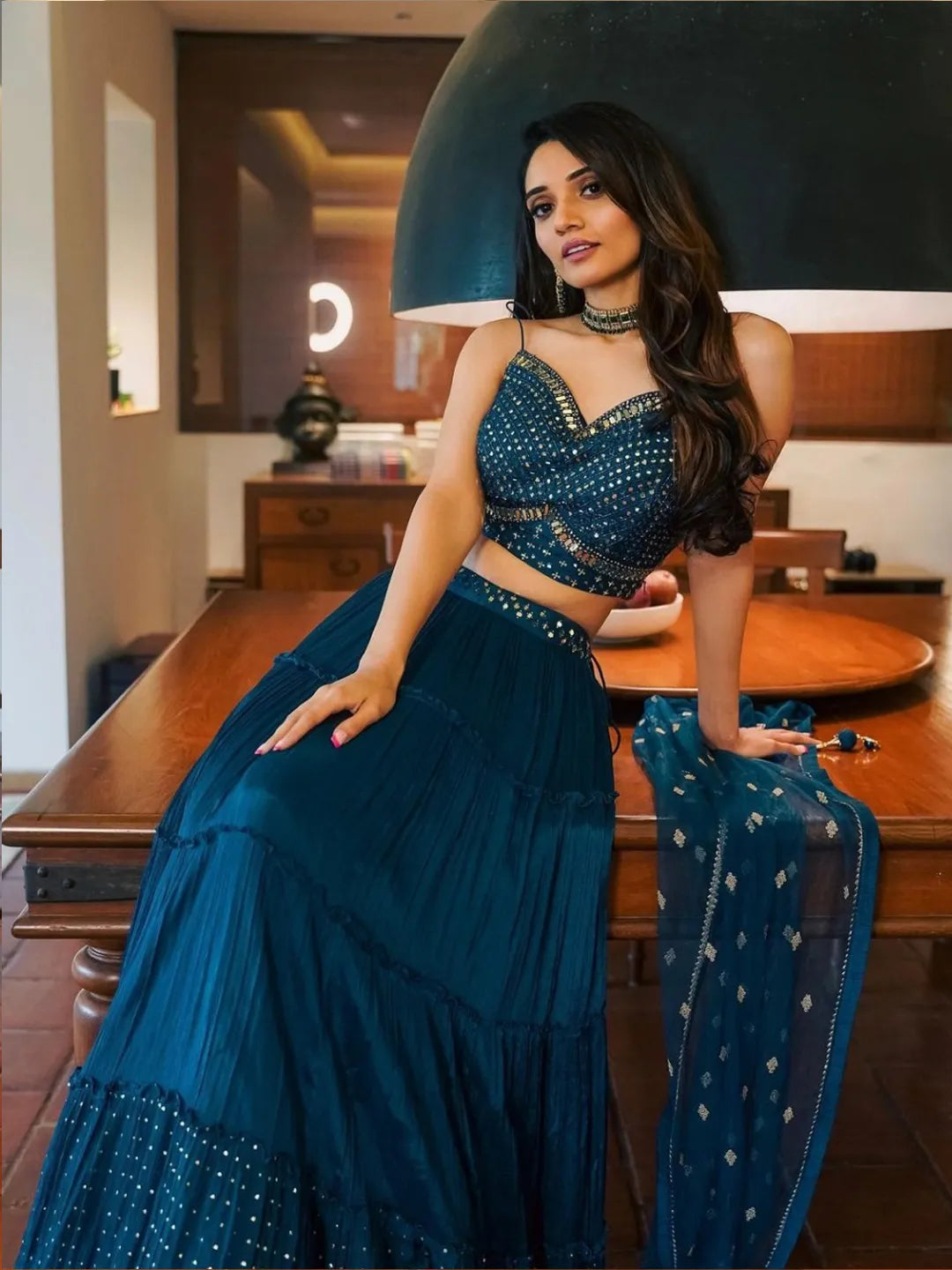 Luxurious Faux Georgette Designer Lehenga Featuring Elegant Work for Festive and Bridal Wear