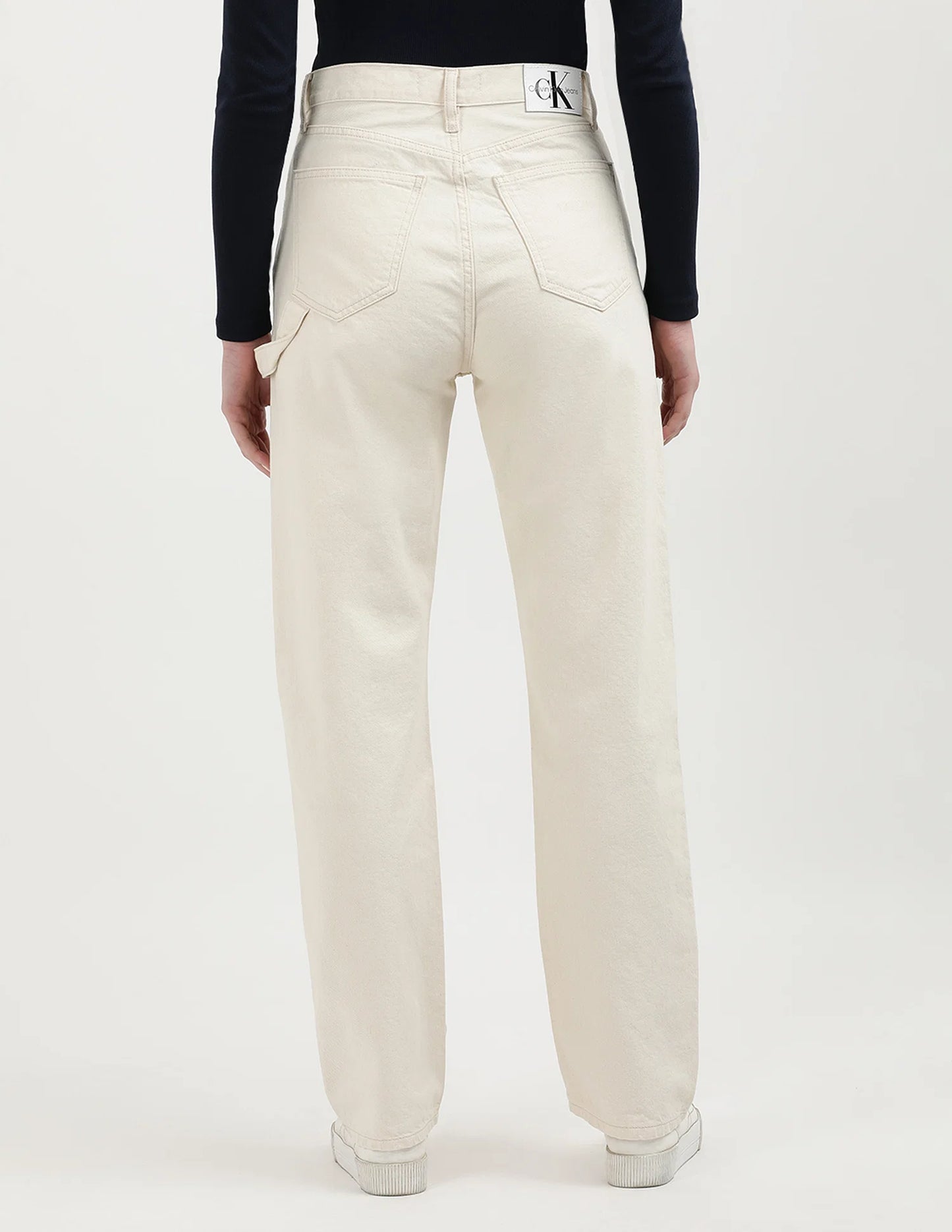 Comfortable Women High Rise Beige Denim Jeans Ideal for Daily Wear and Street Style Fashion