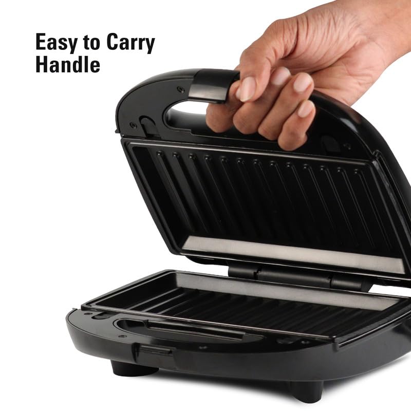 Large Sandwich Maker with Detachable Plates for Toast, Waffle, and Grill