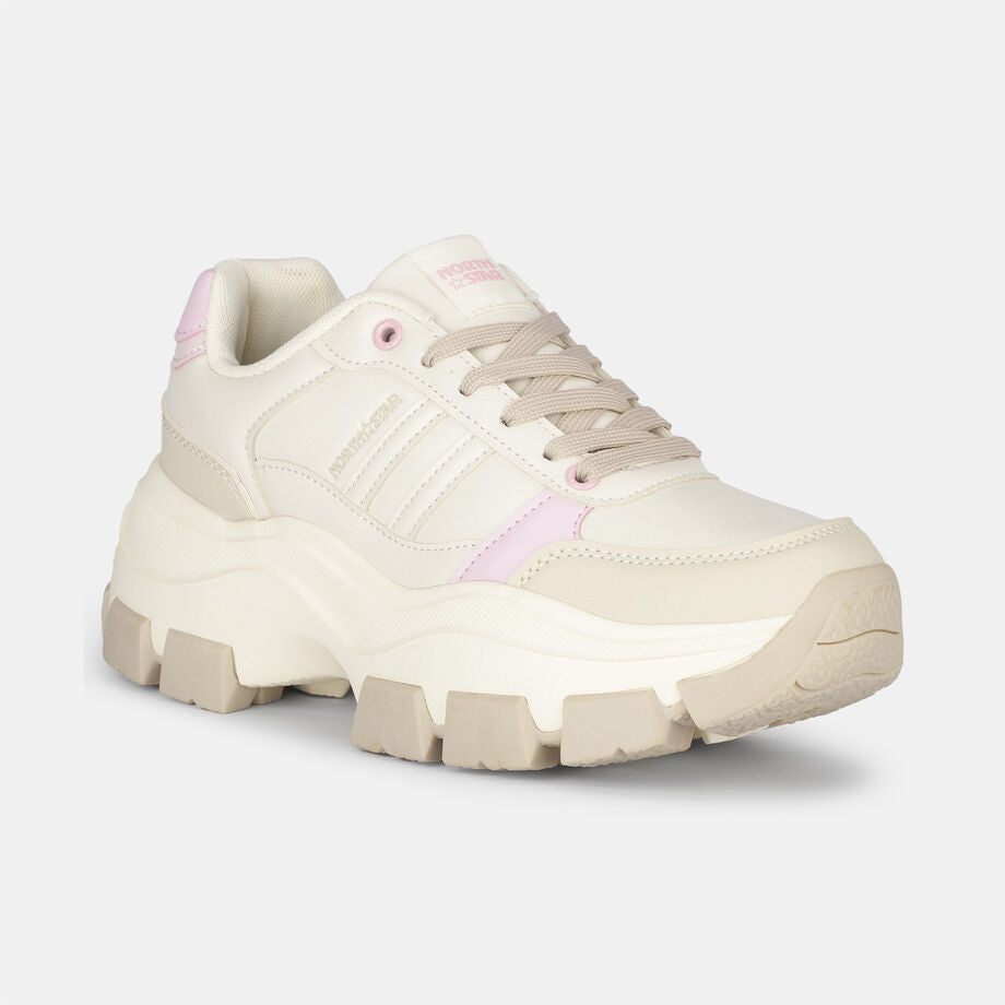Fashionable Beige Casual Sneakers for Women Comfortable Walking and Daily Shoes
