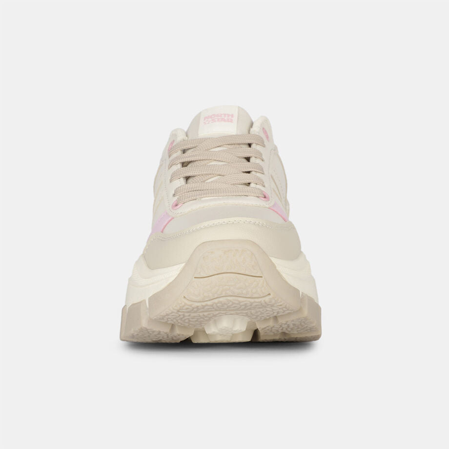 Fashionable Beige Casual Sneakers for Women Comfortable Walking and Daily Shoes
