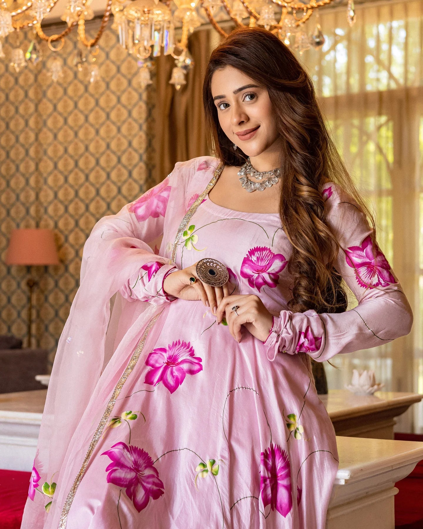 Traditional Handcrafted Suit Set with Graceful Dupatta Perfect for Cultural Events