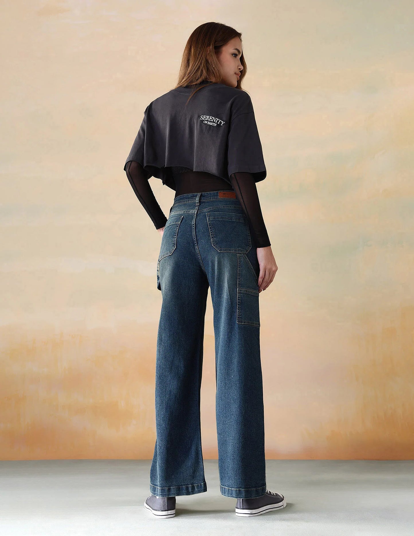 Designer High Rise Wide Leg Jeans Women with Contemporary Urban Style