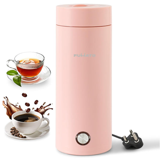 Pink Portable Electric Kettle for Travel with Fast Heating and Auto Shut-Off Function