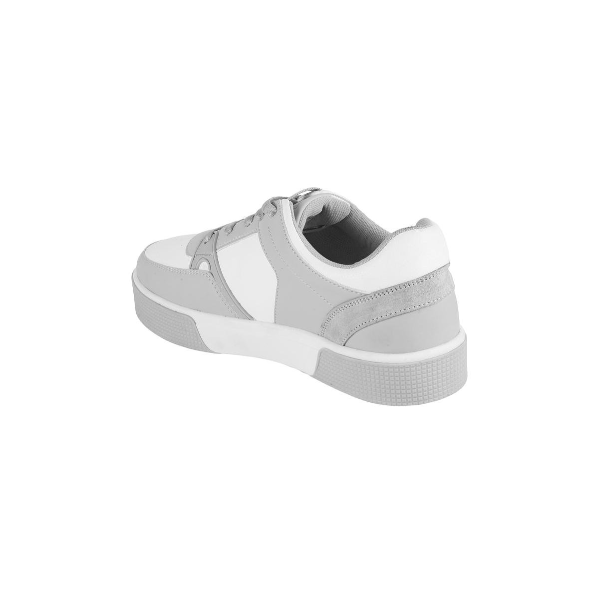 Everyday Wear Men’s White Grey Sneakers with Modern Urban Design and Comfortable Fit
