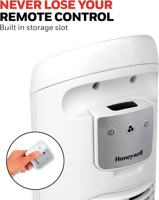 Whole Room Honeywell QuietSet Oscillating Tower Fan White