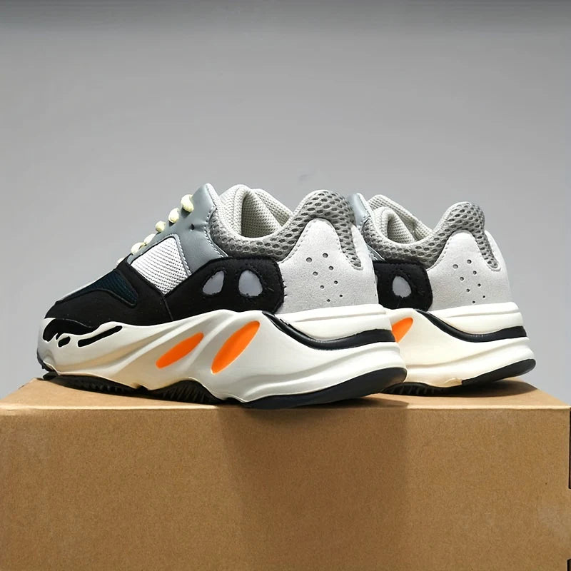 Comfortable Breathable Mesh Sneakers for Men with Chunky Sole Design