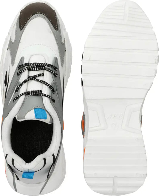 Stylish Lite Sports Shoes for Men Grey Running Sneakers and Multicolor Fashion Shoes