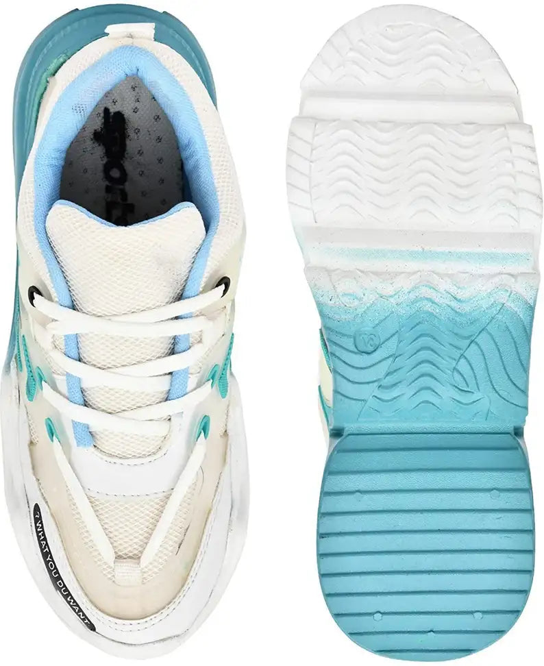 Comfortable Women’s Sneakers Trendy Green White Casual Shoes for Everyday Wear