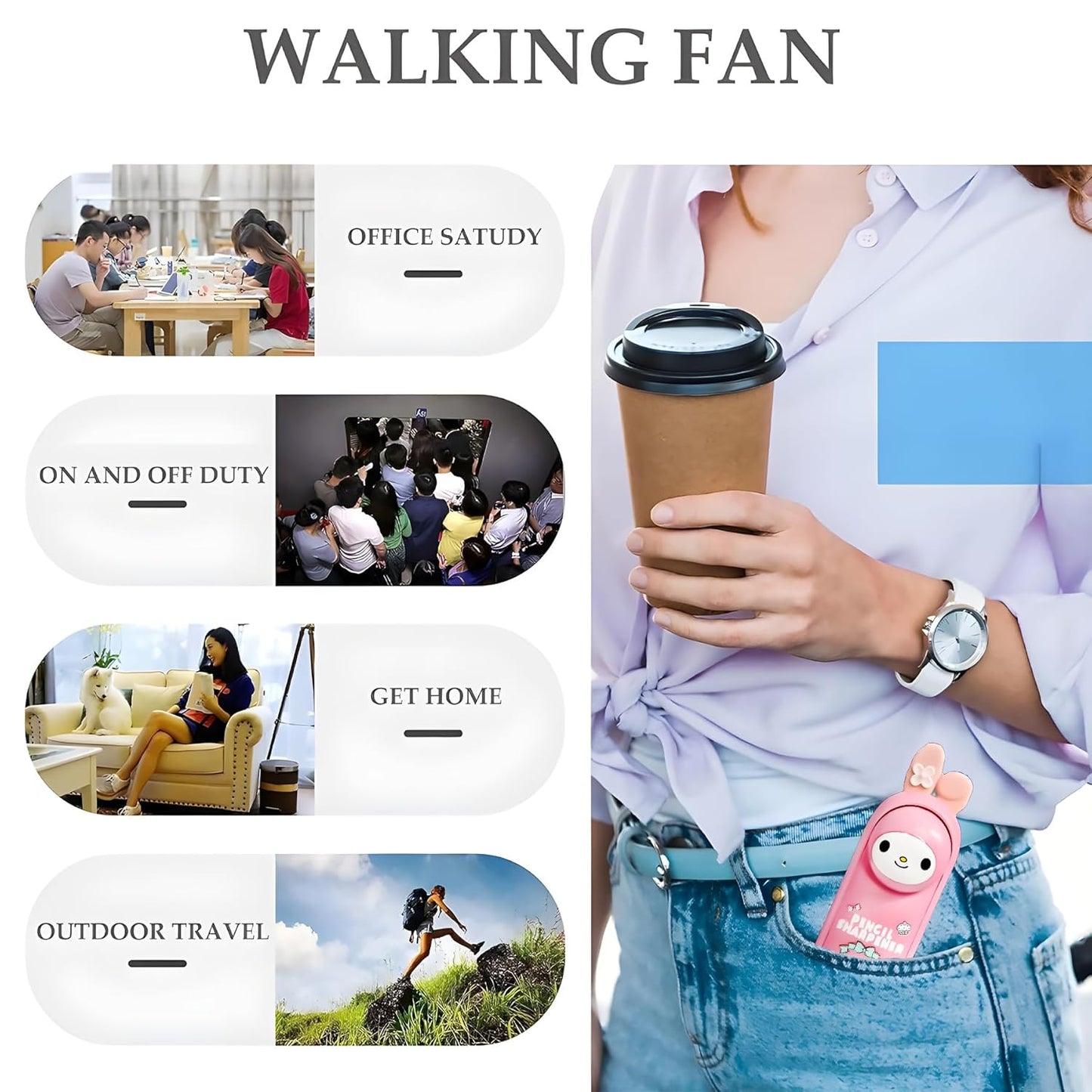 Small Portable Pocket-Sized Gadget with Folding Keychain and Rechargeable Use