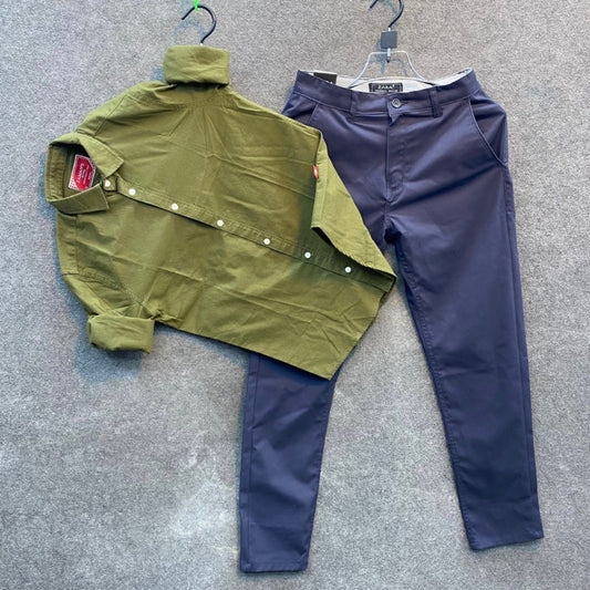 Fashionable Men’s Shirt and Pant Set for Daily Office, Meetings, and Smart Casual Look