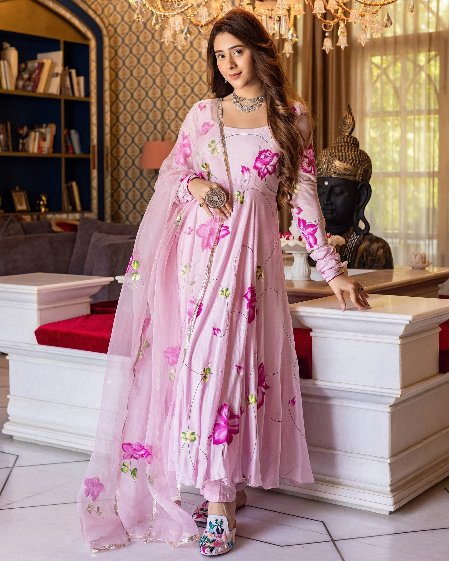 Traditional Handcrafted Suit Set with Graceful Dupatta Perfect for Cultural Events