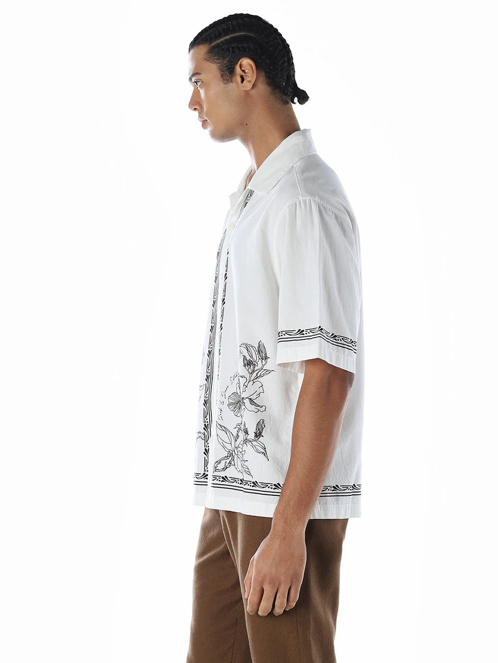 Statement Orange Men’s Half Sleeve Shirt with Minimal Tailored Finish