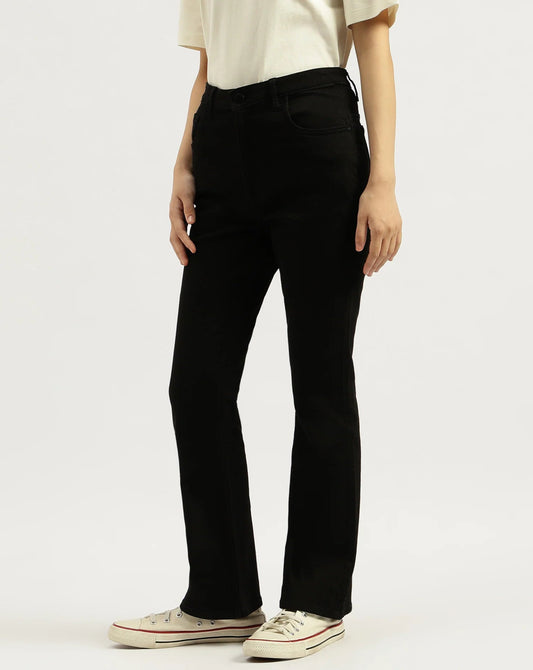 Casual Solid Boot Leg Fit Jeans Perfect for Work and Weekend Wear