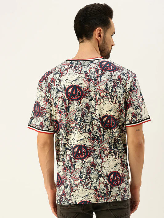 White Oversized Graphic Printed T Shirt for Men Made from Soft Cotton Blend for Maximum Comfort and Style