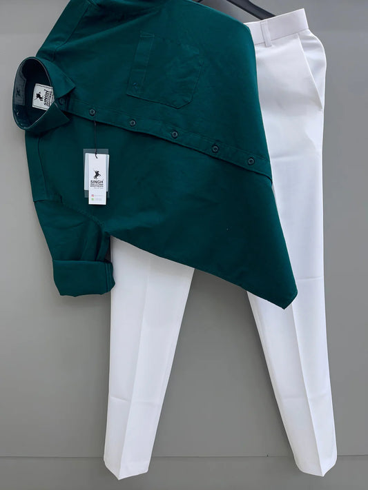 Versatile Men’s Special Oxford Shirt and Trouser Combo for Daily Wear and Office Use