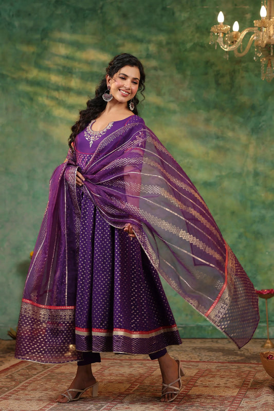 Glamorous Ragini Anarkali Suit Set with Intricate Work Perfect for Special Events