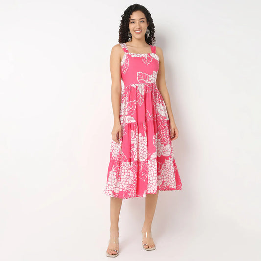 Comfortable Strappy Tiered Dress for Women Crafted from Soft Breathable Fabric for Casual and Lounge Wear