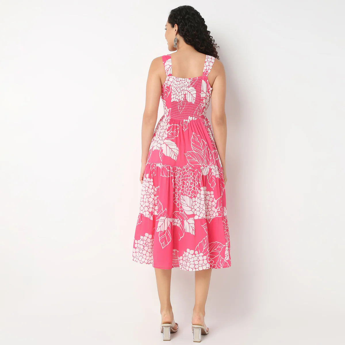 Comfortable Strappy Tiered Dress for Women Crafted from Soft Breathable Fabric for Casual and Lounge Wear