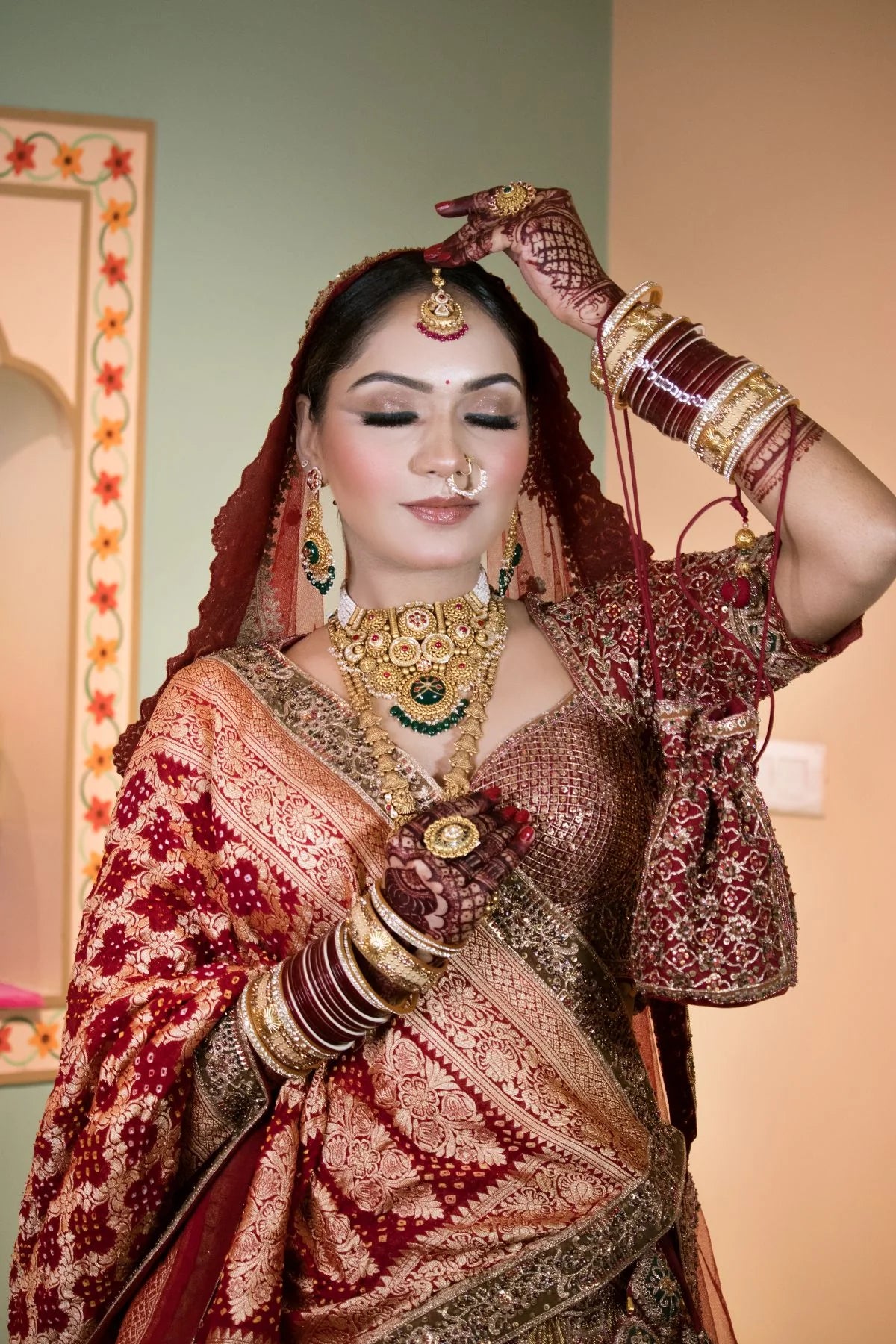 Stunning Multi-Color Floral Motif Lehenga for Weddings, Sangeet, and Mehendi Functions