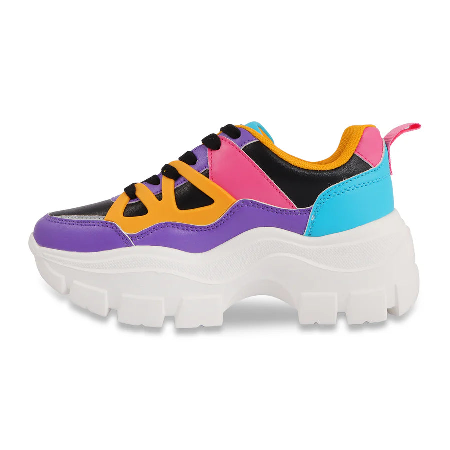 Comfortable Marcella Purple Sneakers with Retro Design for All Day Wear