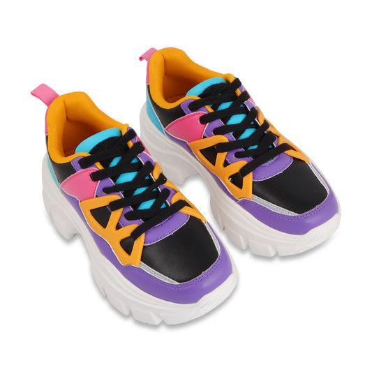 Comfortable Marcella Purple Sneakers with Retro Design for All Day Wear