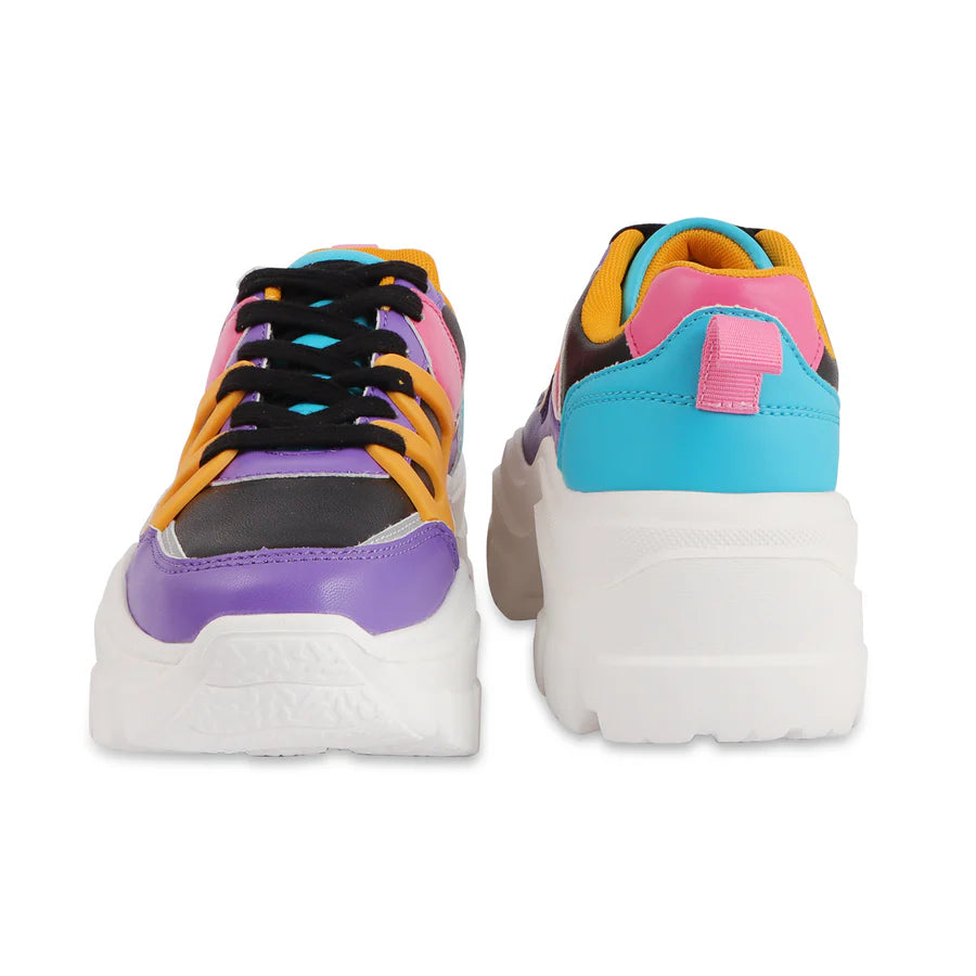 Comfortable Marcella Purple Sneakers with Retro Design for All Day Wear