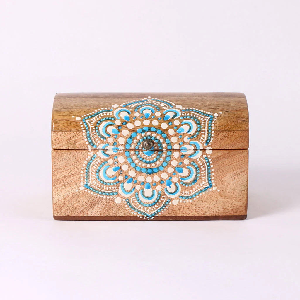 Decorative Mandala Treasure Trinket Box for Jewelry and Keepsakes