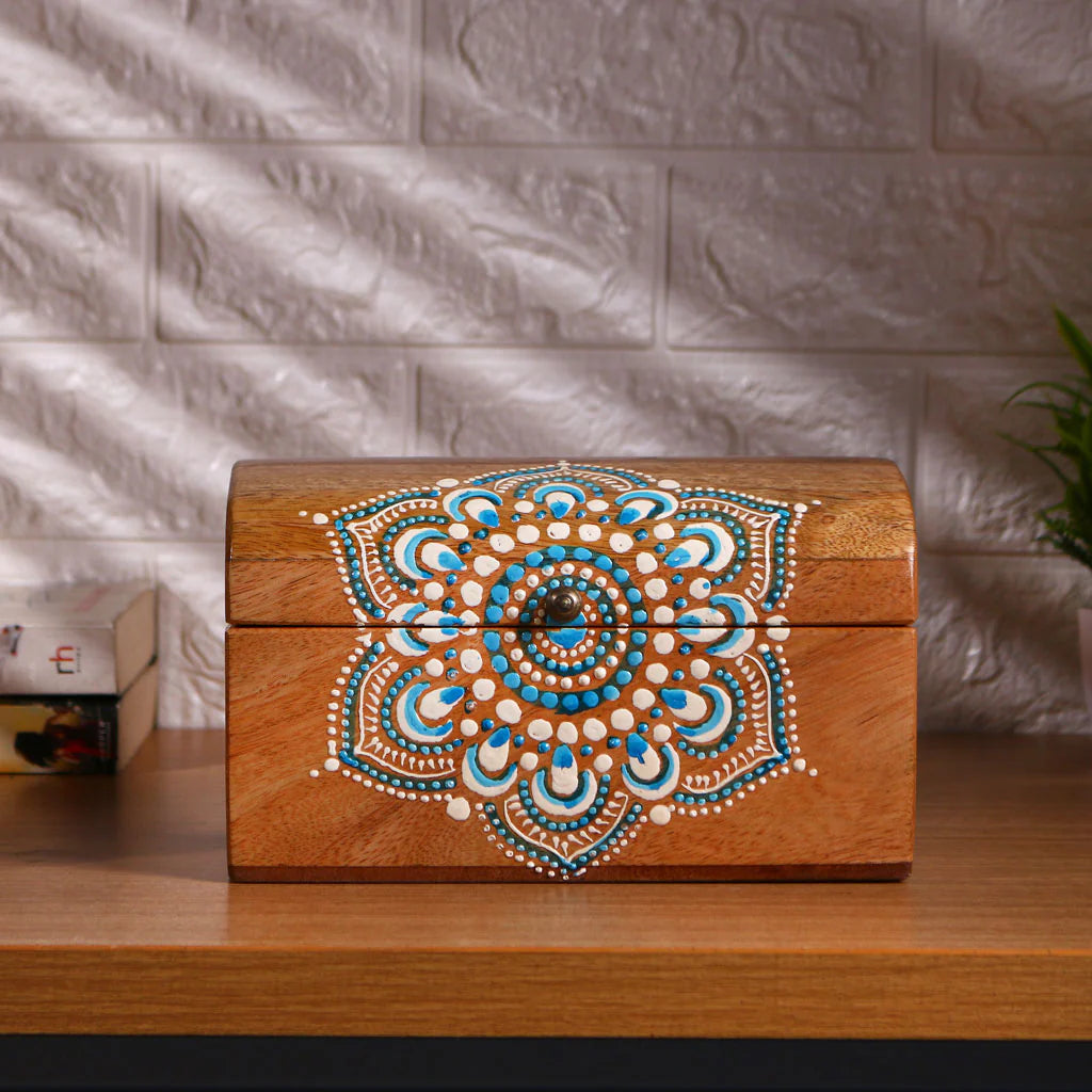 Decorative Mandala Treasure Trinket Box for Jewelry and Keepsakes