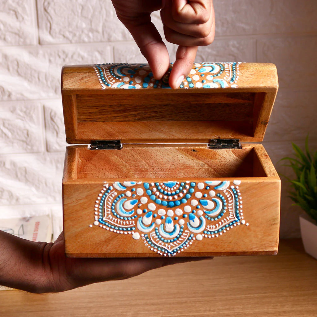 Decorative Mandala Treasure Trinket Box for Jewelry and Keepsakes
