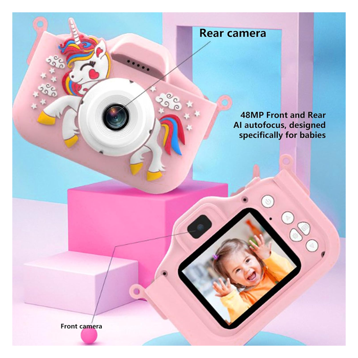 Children’s Digital Selfie Camera with Auto Functions and Adorable Design