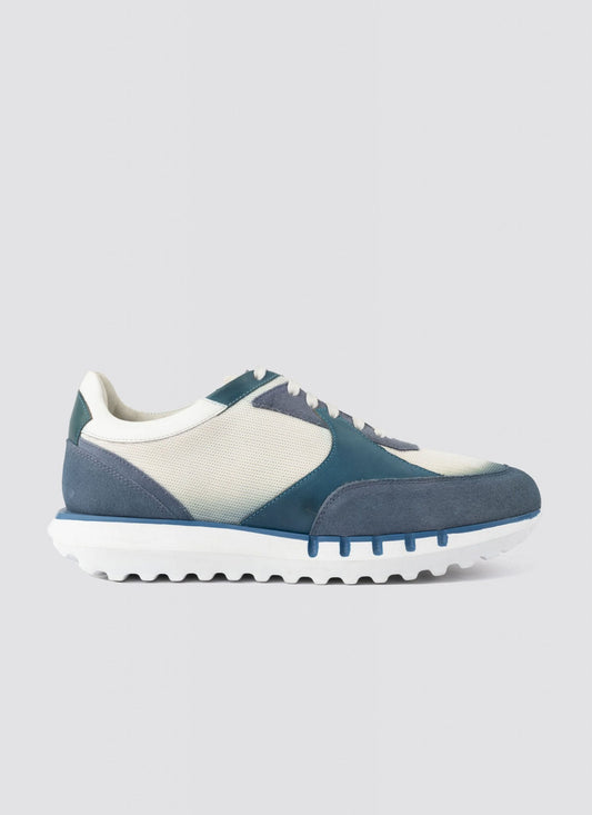 Sleek Caspian Blue Sneakers for Men with Modern Style and Comfort