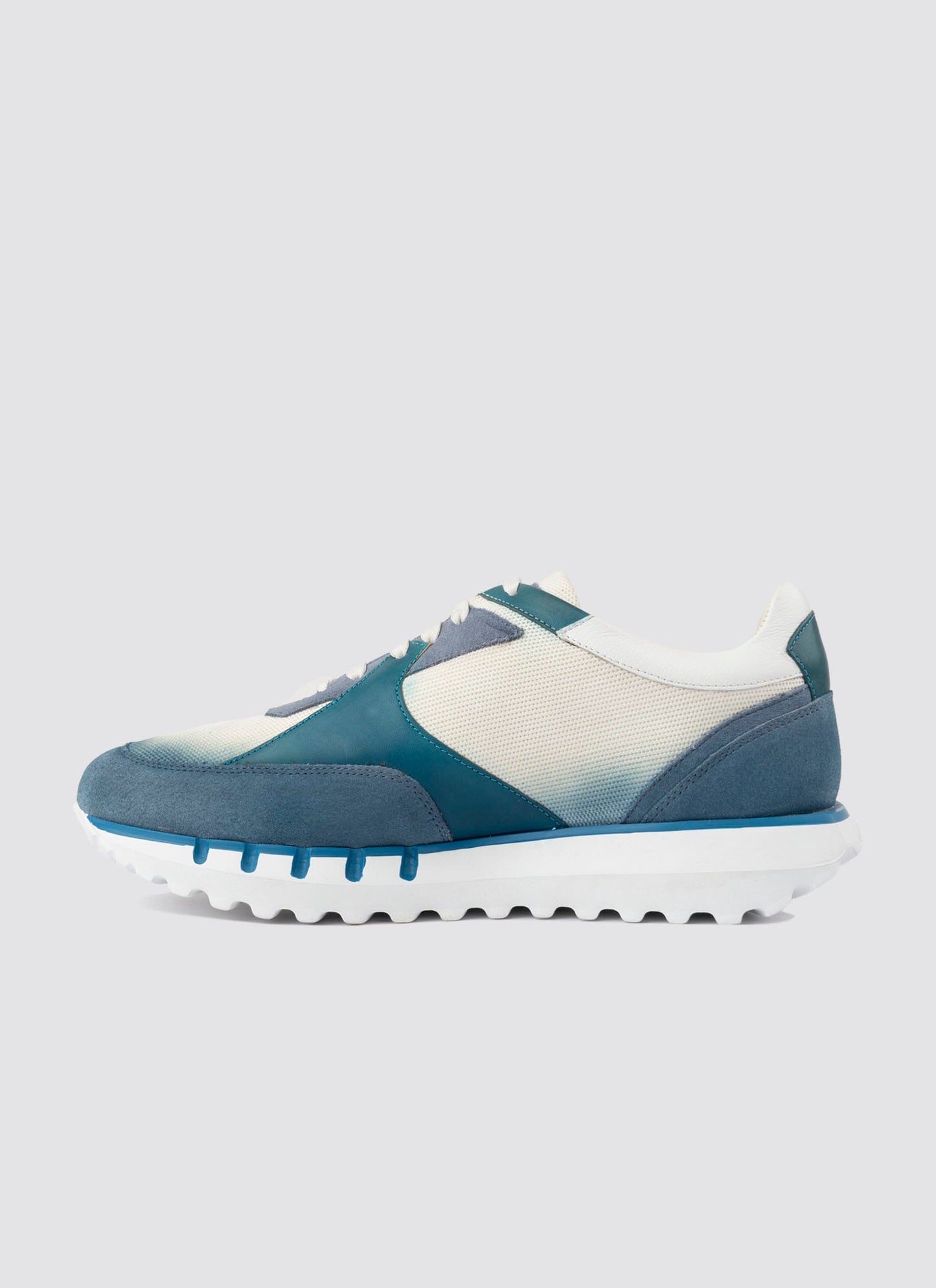 Sleek Caspian Blue Sneakers for Men with Modern Style and Comfort