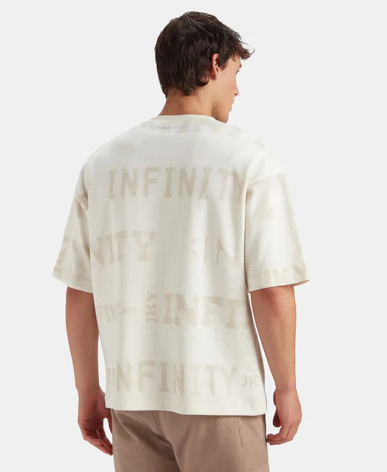 Men Loose Fit Oversized T Shirt Made from Super Combed Cotton Rich with Graphic Design for Stylish Everyday Look