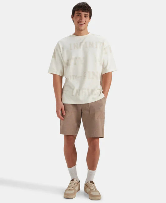 Men Loose Fit Oversized T Shirt Made from Super Combed Cotton Rich with Graphic Design for Stylish Everyday Look