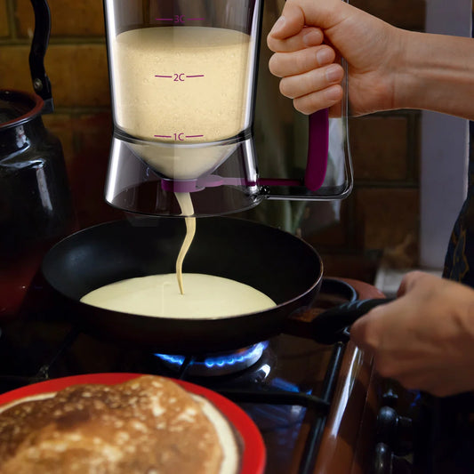 Squeeze Handle Batter Dispenser for Perfect Muffins and Waffles