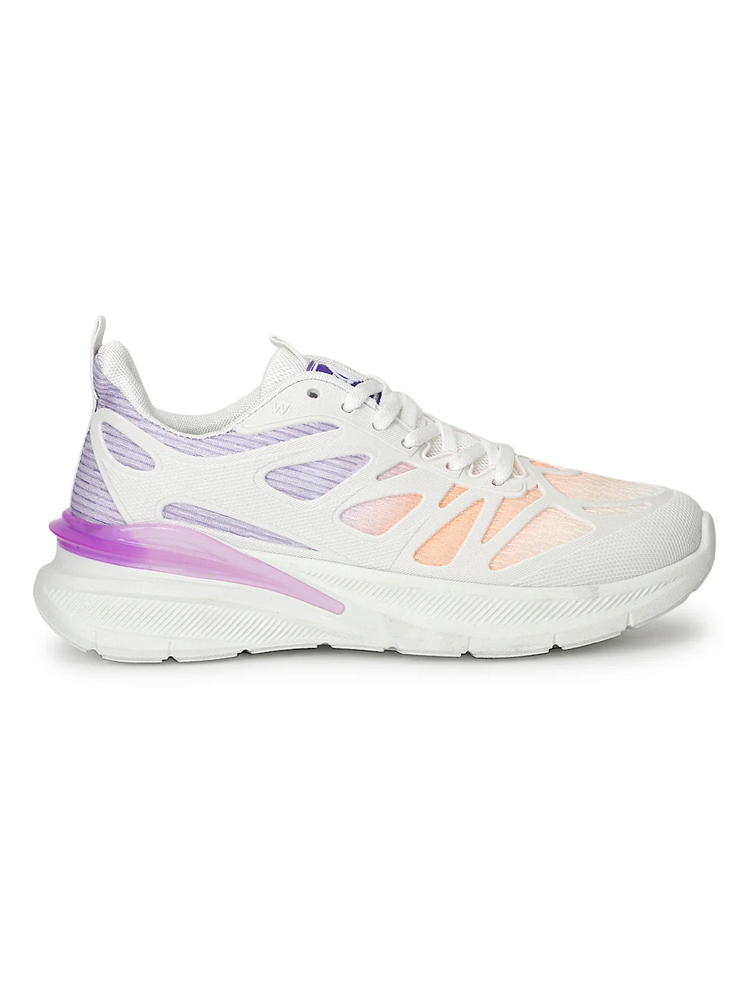 Multi Purpose White Lace Up Sneakers for Sports Fitness and Daily Wear