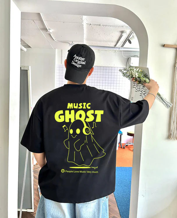Stylish Black Oversized T Shirt for Men with Printed Back Ideal for Daily Outfits, Streetwear, and Relaxed Fashion