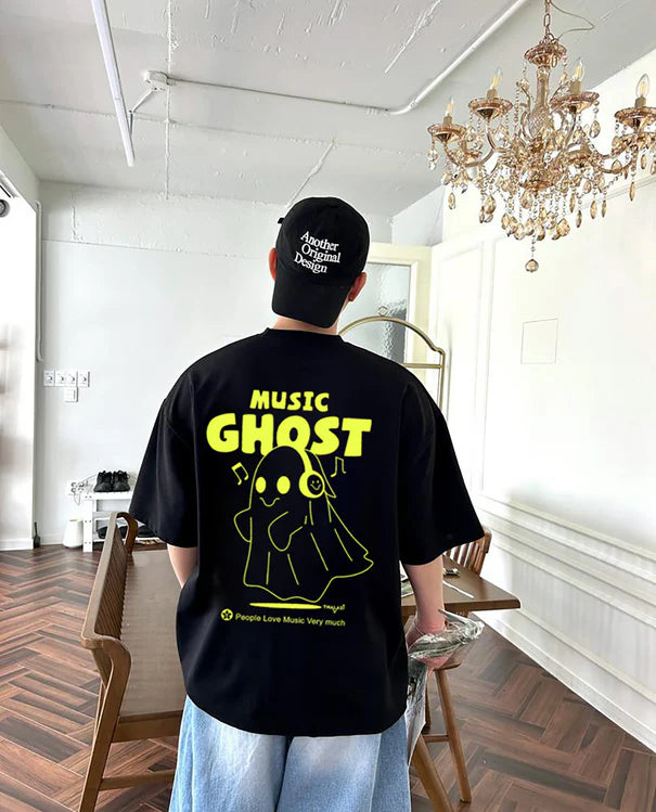 Stylish Black Oversized T Shirt for Men with Printed Back Ideal for Daily Outfits, Streetwear, and Relaxed Fashion