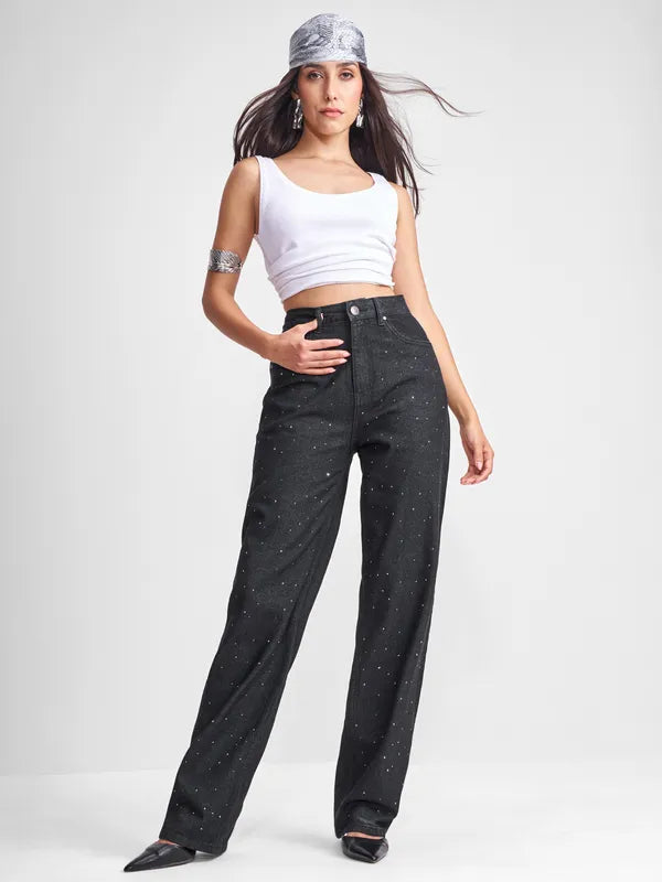 Relaxed Women Black Dad Fit Jeans Ideal for Travel Lounging and Casual Everyday Wear